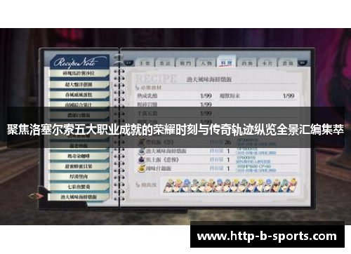 聚焦洛塞尔索五大职业成就的荣耀时刻与传奇轨迹纵览全景汇编集萃