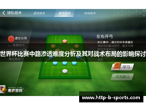 世界杯比赛中路渗透难度分析及其对战术布局的影响探讨 世界杯比赛中路渗透难度分析及其对战术布局的影响探讨